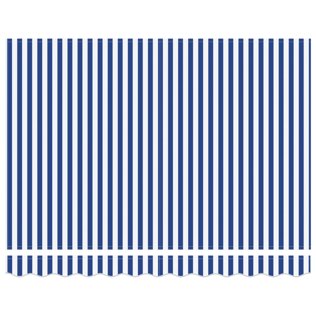 Tessuto di Ricambio per Tenda Telaio 3.5m x 2m Blu e Bianco