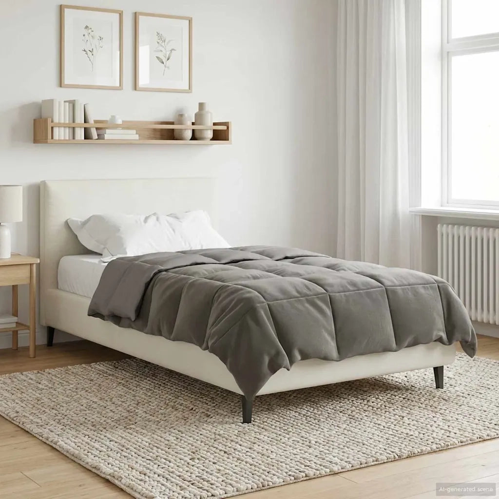 Duvet Estivo Trapuntato Grigio chiaro 140 x 220 cm Microfibra
