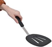 Spatola in Silicone Resistente al Calore - Spatola Larga/Ronda - Disegno Ergonomico - Flessibile - Acciaio Inossidabile - Dimensioni 31,2 x 15,1 cm - Spatola da Cottura