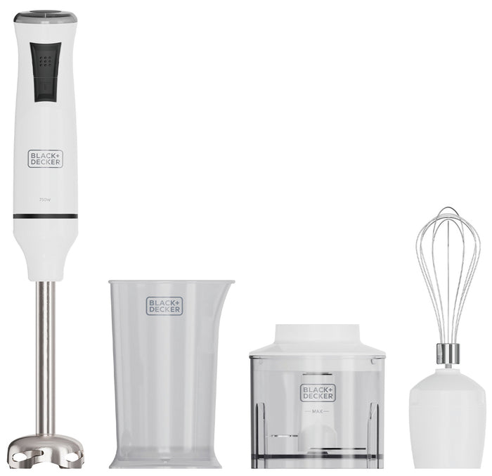 Black+Decker FRULLATORE AD IMMERSIONE BXHBA750E 750 W con accessori