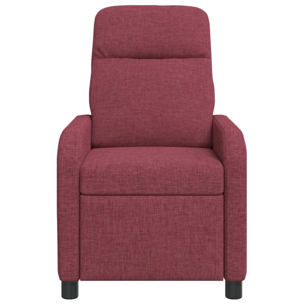Divano Sedia-Poltrona reclinabile Rosso Vino Tessuto 687249