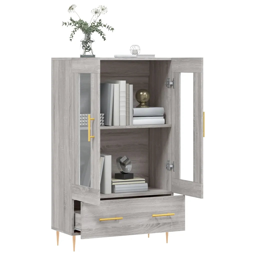 Credenza Grigio Sonoma 69,5x31x115 cm in Legno Multistrato 828290