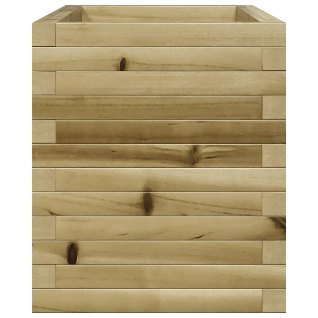 Fioriera rialzata per piante fiori patio giardino 70 x 40 x 45,5 cm legno di pino impregnato marrone 02_0037777
