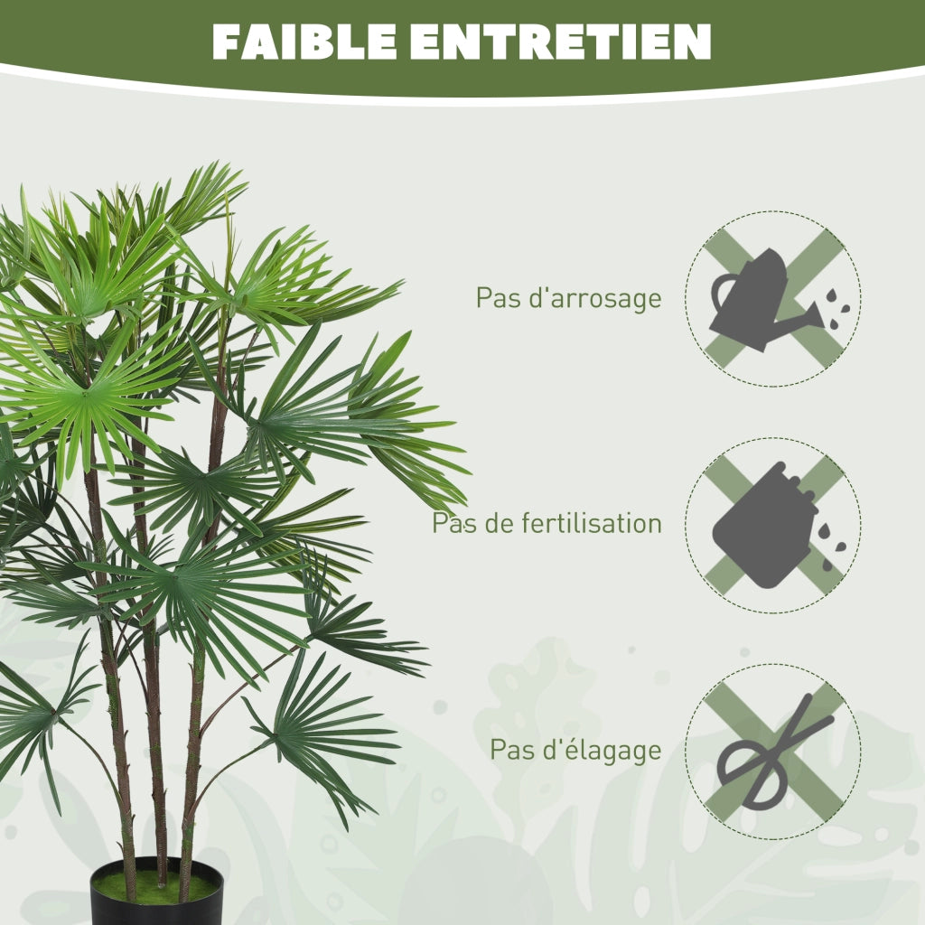 Palma Artificiale con Vaso ¨C zephmum ¨C Verde 90 cm