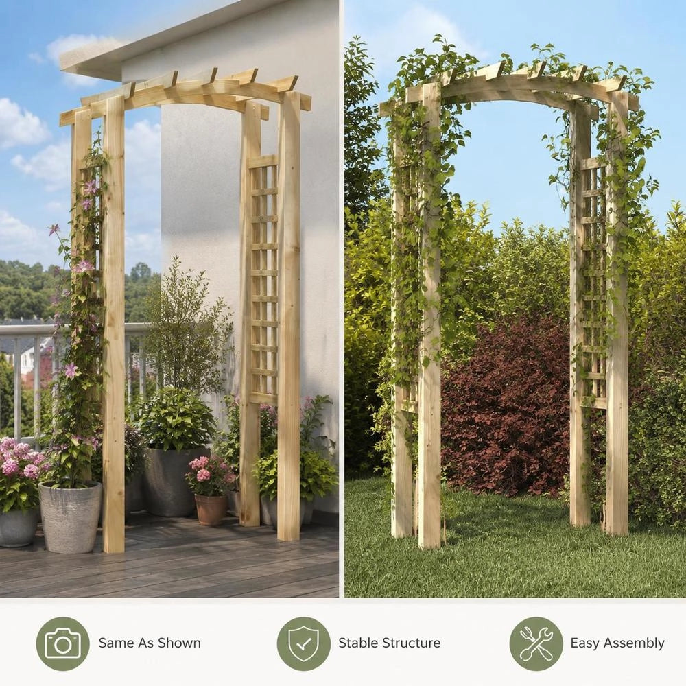 Rose Arch 110x60x210 Cm Solid Pine Wood, Impregnated