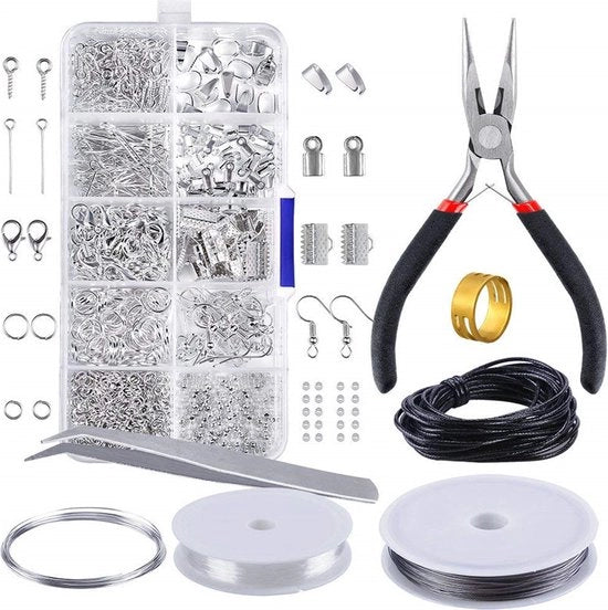 Set per creare gioielli in argento - accessori e attrezzi per adulti - dimensioni: 15*13*5,5 cm
