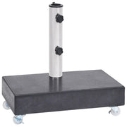 Base per ombrellone robusta con ruote 45 x 25 x 8 cm in granito nero 02_0046507