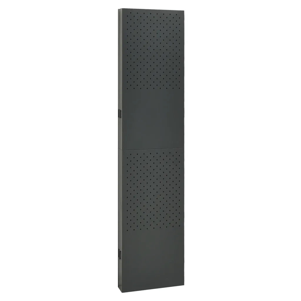 Paravento a 5 Pannelli Antracite 200x180 cm in Acciaio cod mxl 60930