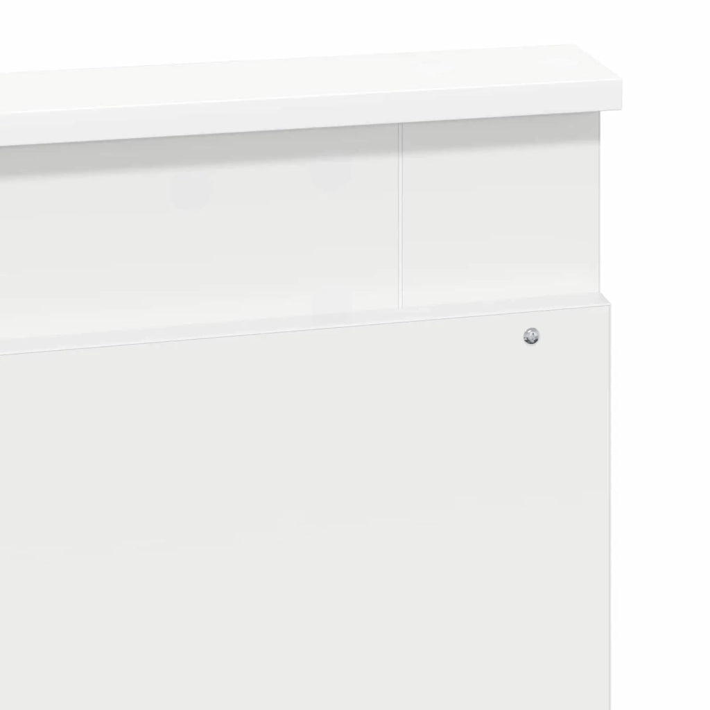 Testiera con testiera Bianco 120 cm Legno multistrato 887465