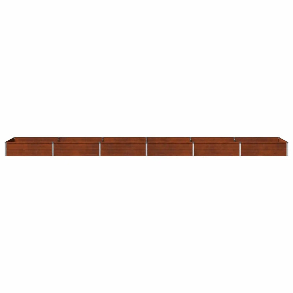 Letto rialzato da giardino Ruggine 480 x 80 x 24 cm cartone 8006523