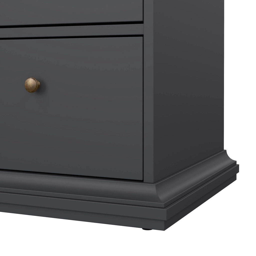 Cassettiera Asiagela, Settimino multiuso, Comò camera da letto, Mobile con cassetti, 183x49 h87 cm, Grigio
