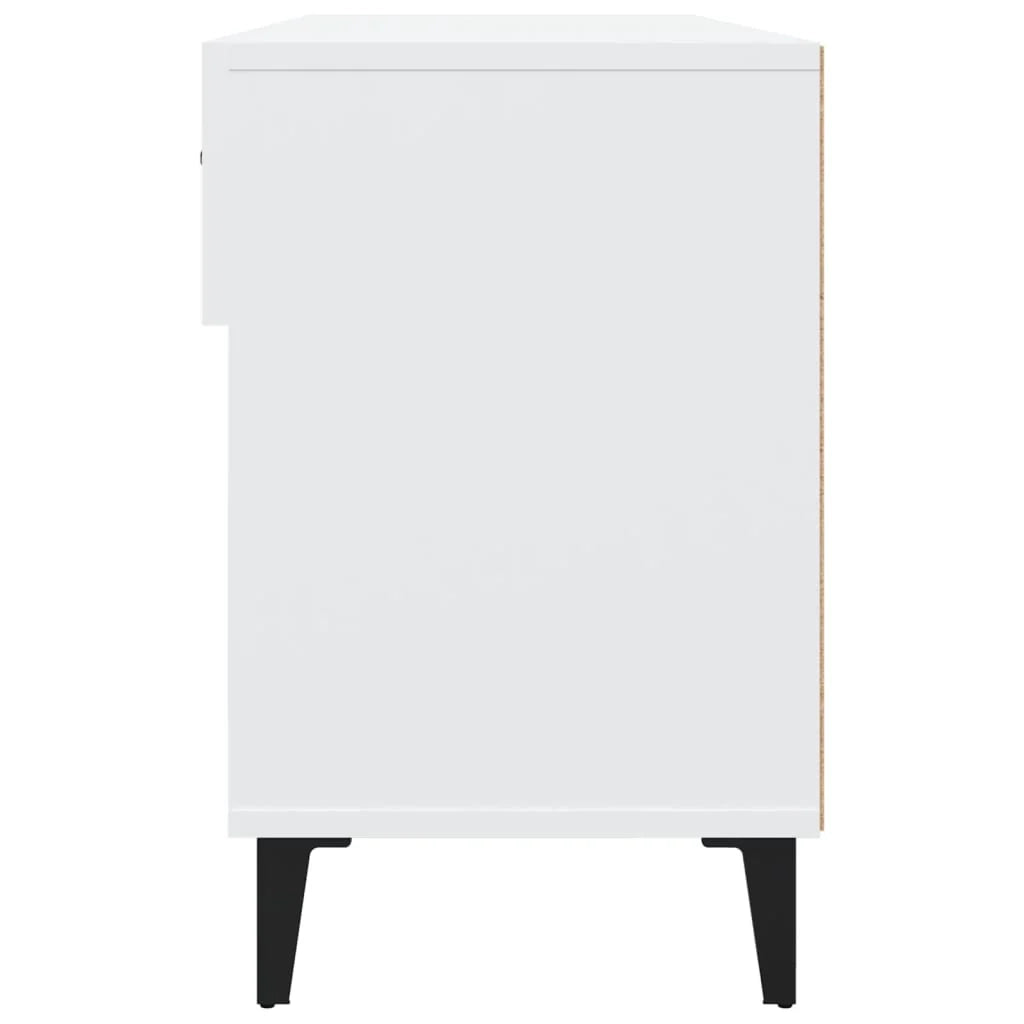Scarpiera mobile contenitore per scarpe mobile per ingresso/corridoio/soggiorno 102 x 35 x 55 cm legno ingegnerizzato bianco 02_0021420