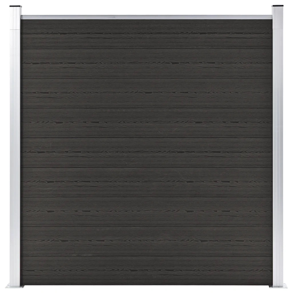 Pannello di Recinzione in WPC 180x186 cm Nero 148972