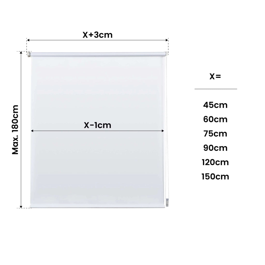 Tenda a Rullo  filtrante installazione senza foratura EasyFix Bianco 45x180 cm
