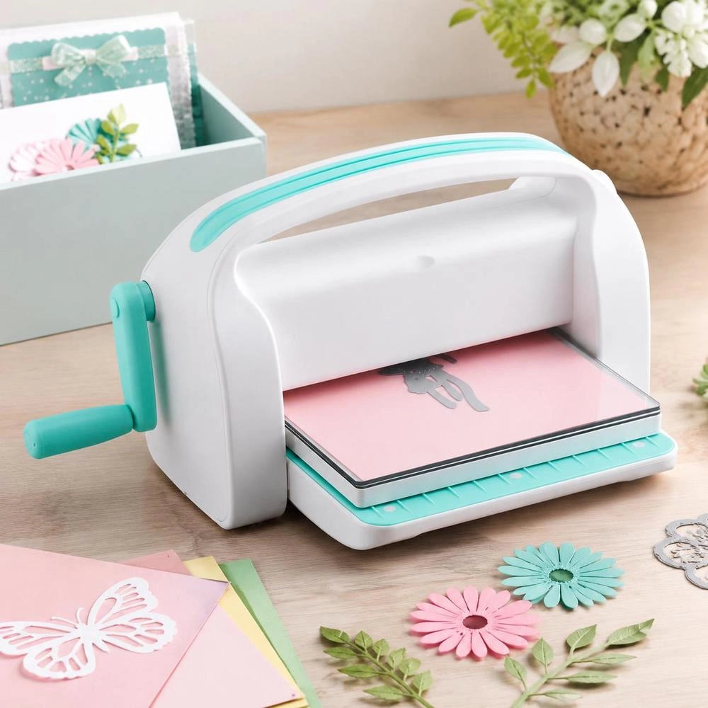 Die-cutting And Embossing Machine, Scrapbooking Embossing Machine, 226 Mm Opening Size, My Life Handmade Starter Set, Manual Embossing Machine Set For DIY Crafts, Cards, Invitations, Home Decoration, Etc.