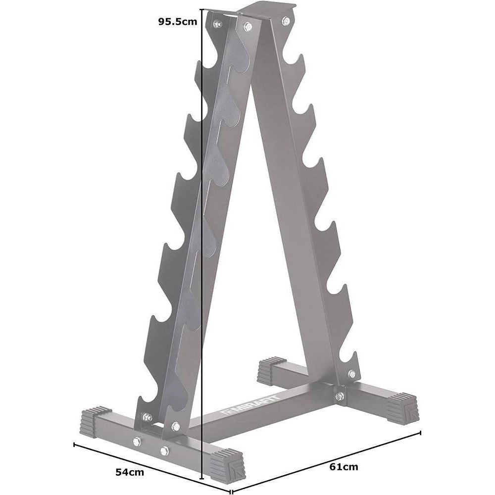 Trade Shop - Rastrelliera Verticale Per Manubri Manubrio Struttura In Acciaio Nera O Argento -