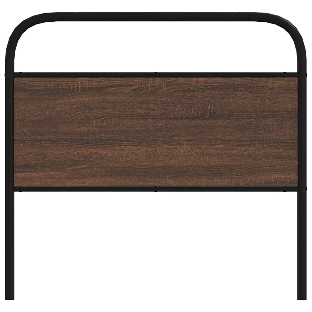 Testiera-Testata-Testiera Decorativa Rovere Marrone 90 cm in Acciaio e Truciolato 890591