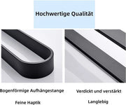 Sostegno per asciugamano magnetico nero - Sostegno per asciugamano senza foratura - Sostegno per asciugamano adesivo per bagno e cucina - 30 cm
