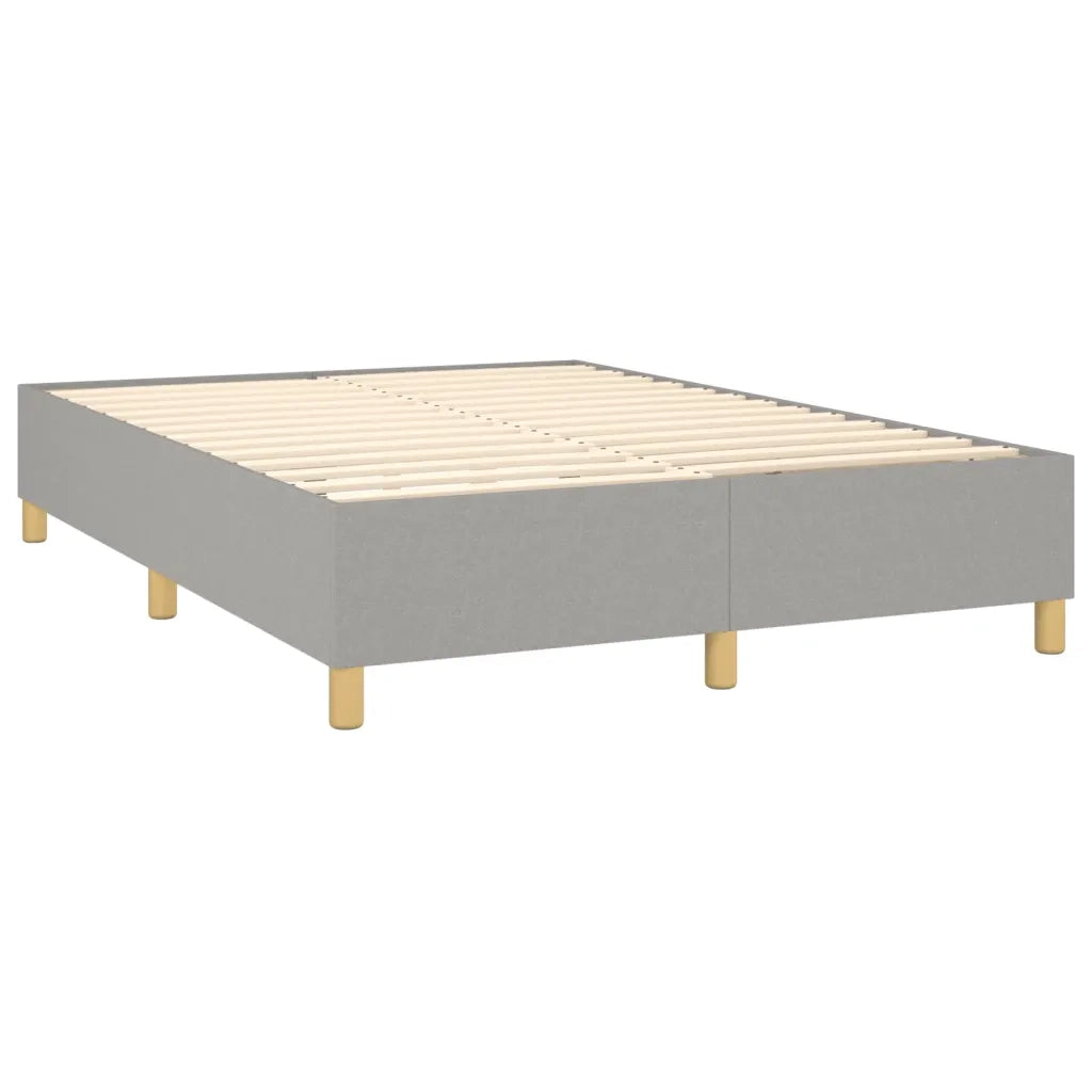 Letto a Molle Materasso e LED Grigio Chiaro 140x200 cm Tessuto 3135357