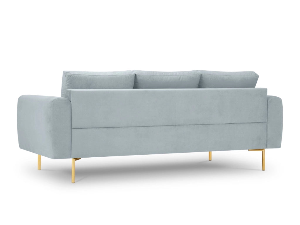 Cosmopolitan Design - Divano "Hastings" 3 posti in velluto azzurro 