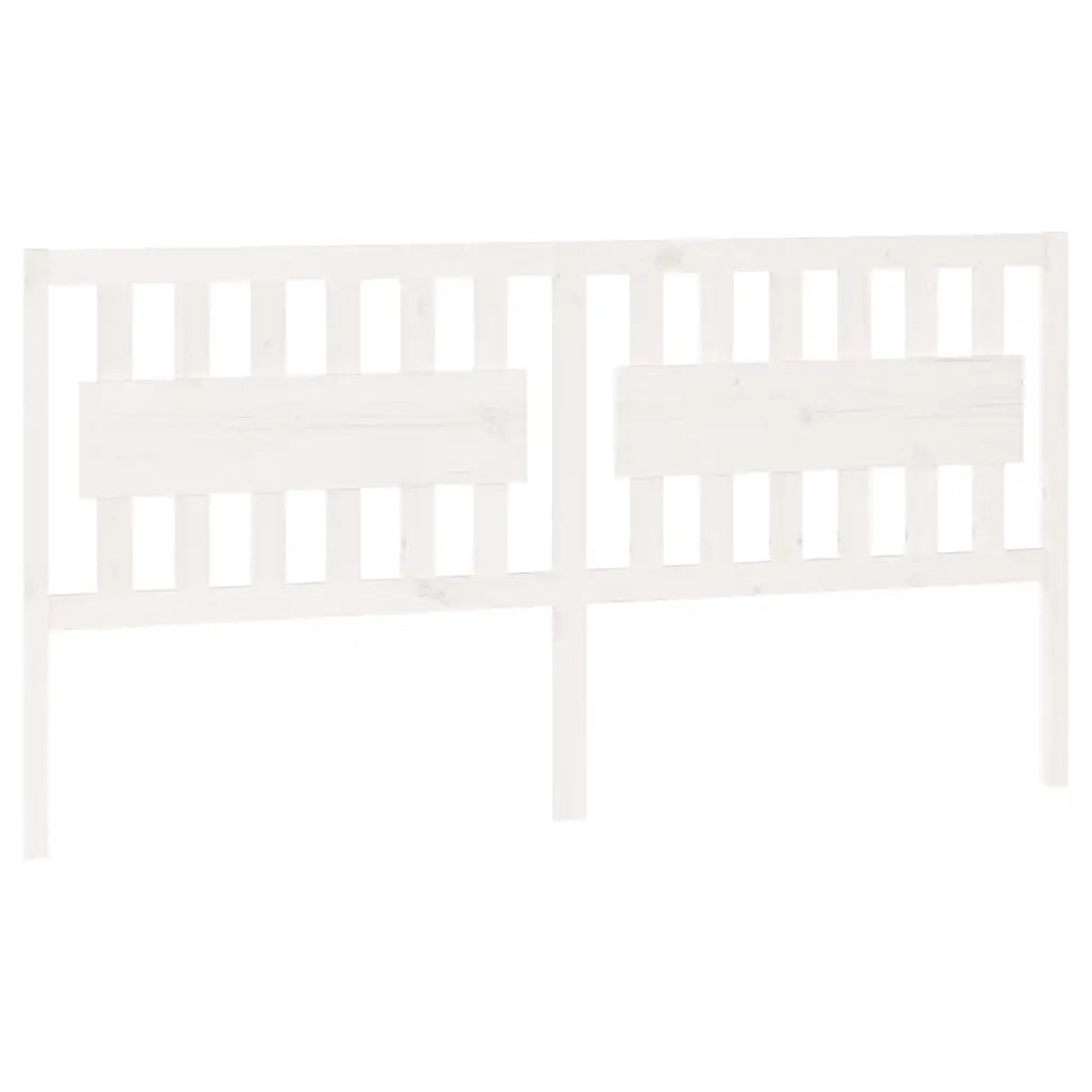 Testiera per Letto Bianca 185,5x4x100 cm Legno Massello di Pino