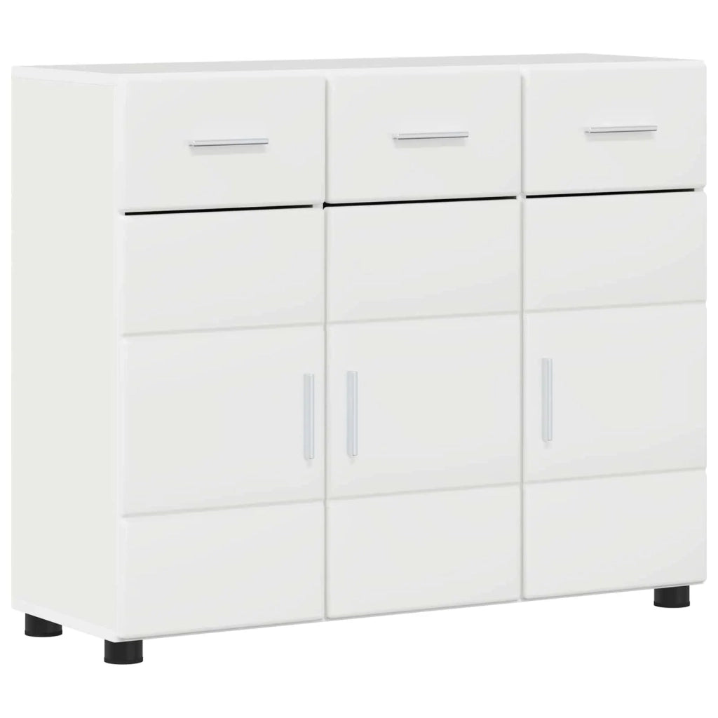 Credenza FLORIN 88,5 x 30,5 x 73 cm Bianco Lucido 880315