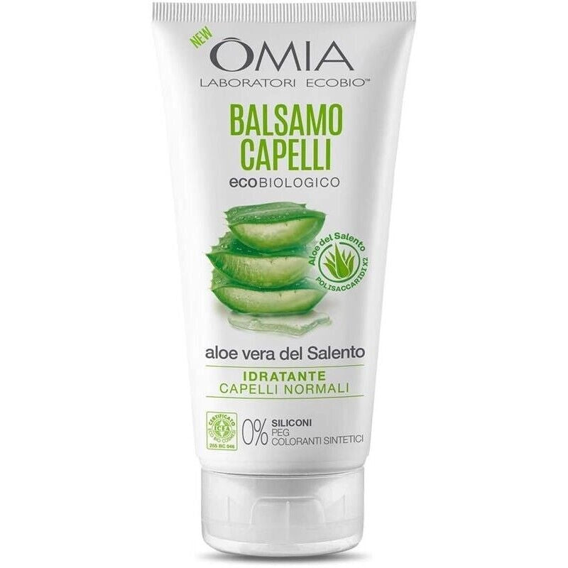 OMIA BALSAMO CAPELLI ECO BIO CON ALOE VERA DEL SALENTO PER CAPELLI NORMALI IDRATANTE ED EQUILIBRANTE DA 180 ML