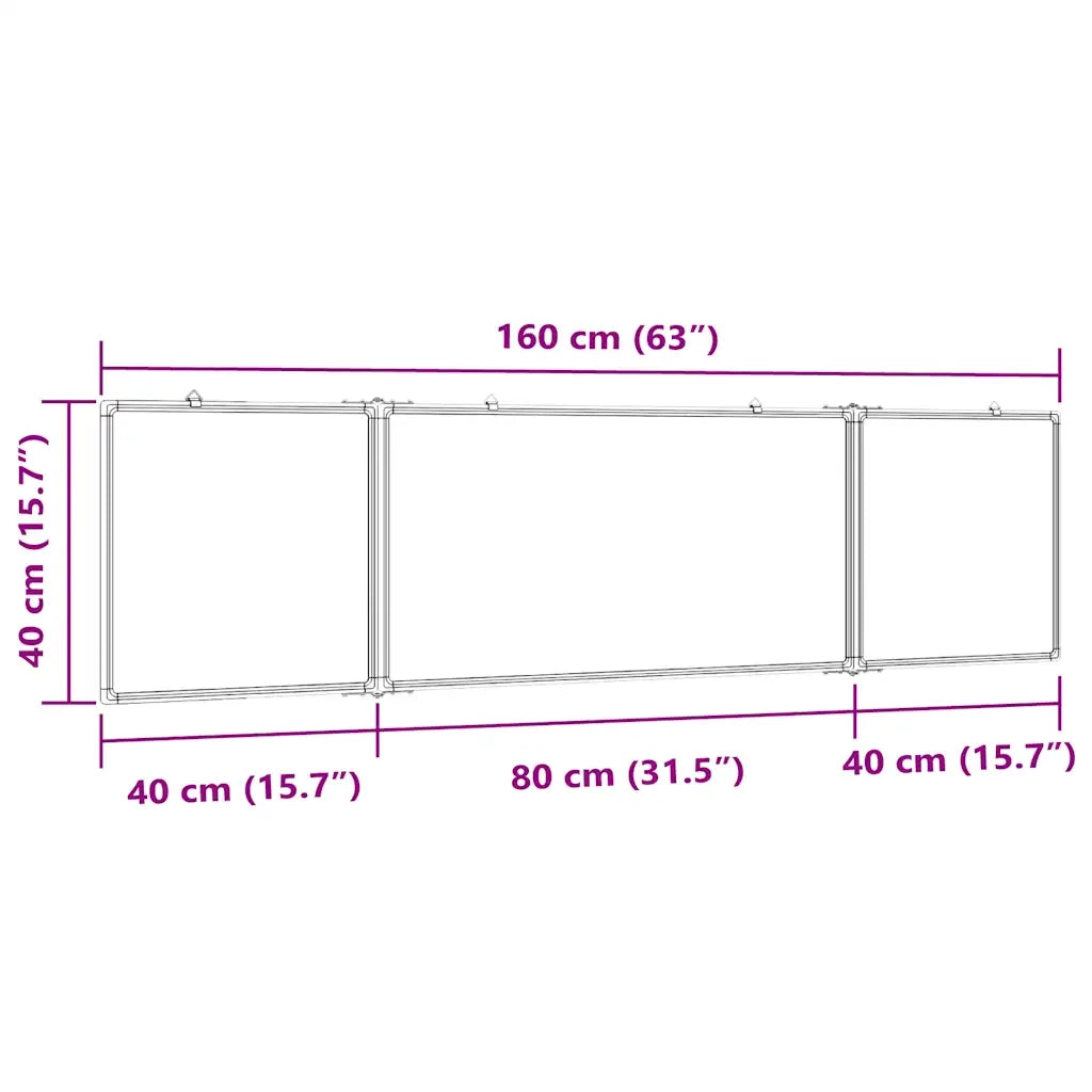 Lavagna Magnetica Pieghevole 160x40x1,7 cm in Alluminio CFW5438739