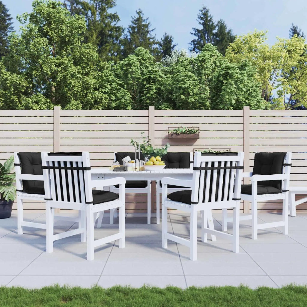 Set di Cuscini per Sedia Bassa 6 pcs Melange Nero