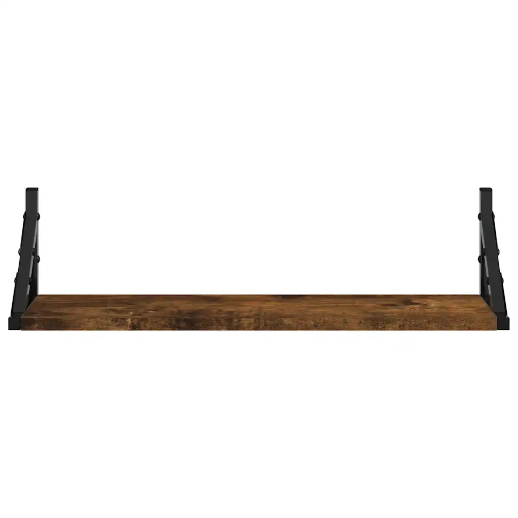 Mensole da Parete 2pz Rovere Fumo 60x15x15,5 cm 836325