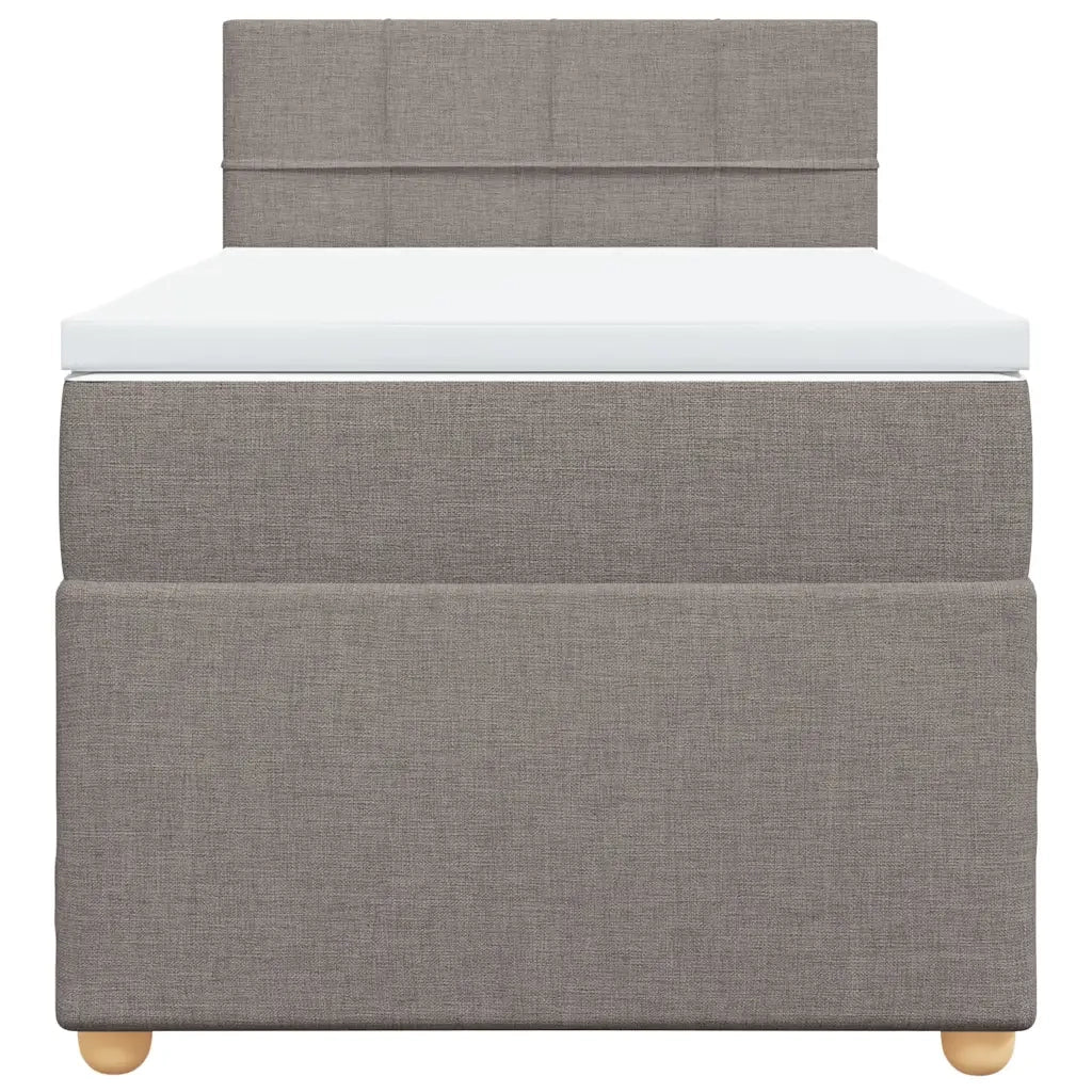 Giroletto a Molle con Materasso Tortora 90x190 cm in Tessuto 3288839