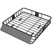 Cestello portapacchi da tetto universale in acciaio, con deflettore vento, 110,5 x 99,5 x 18,5 cm, nero