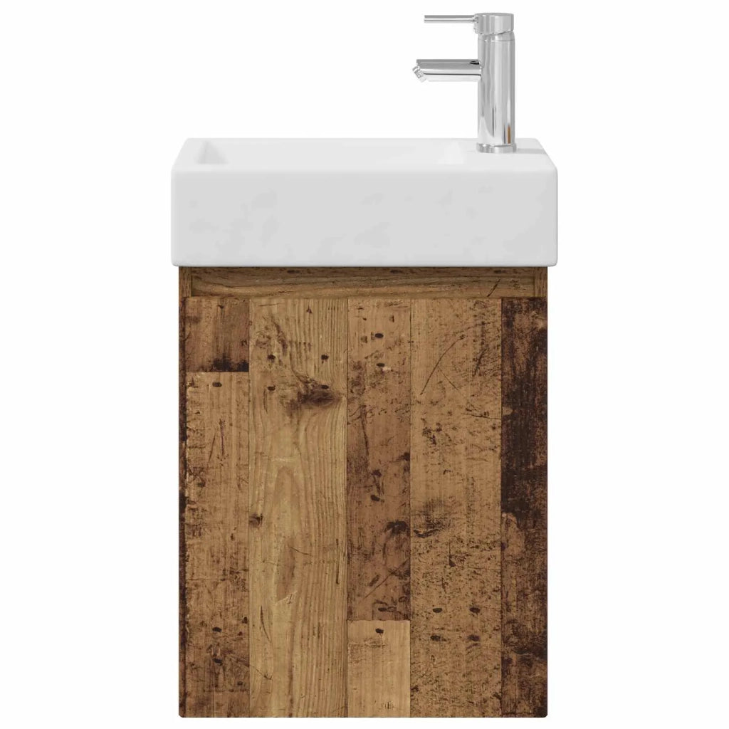 Mobile bagno con rubinetto Legno antico 45,5 x 22,5 x 84 cm