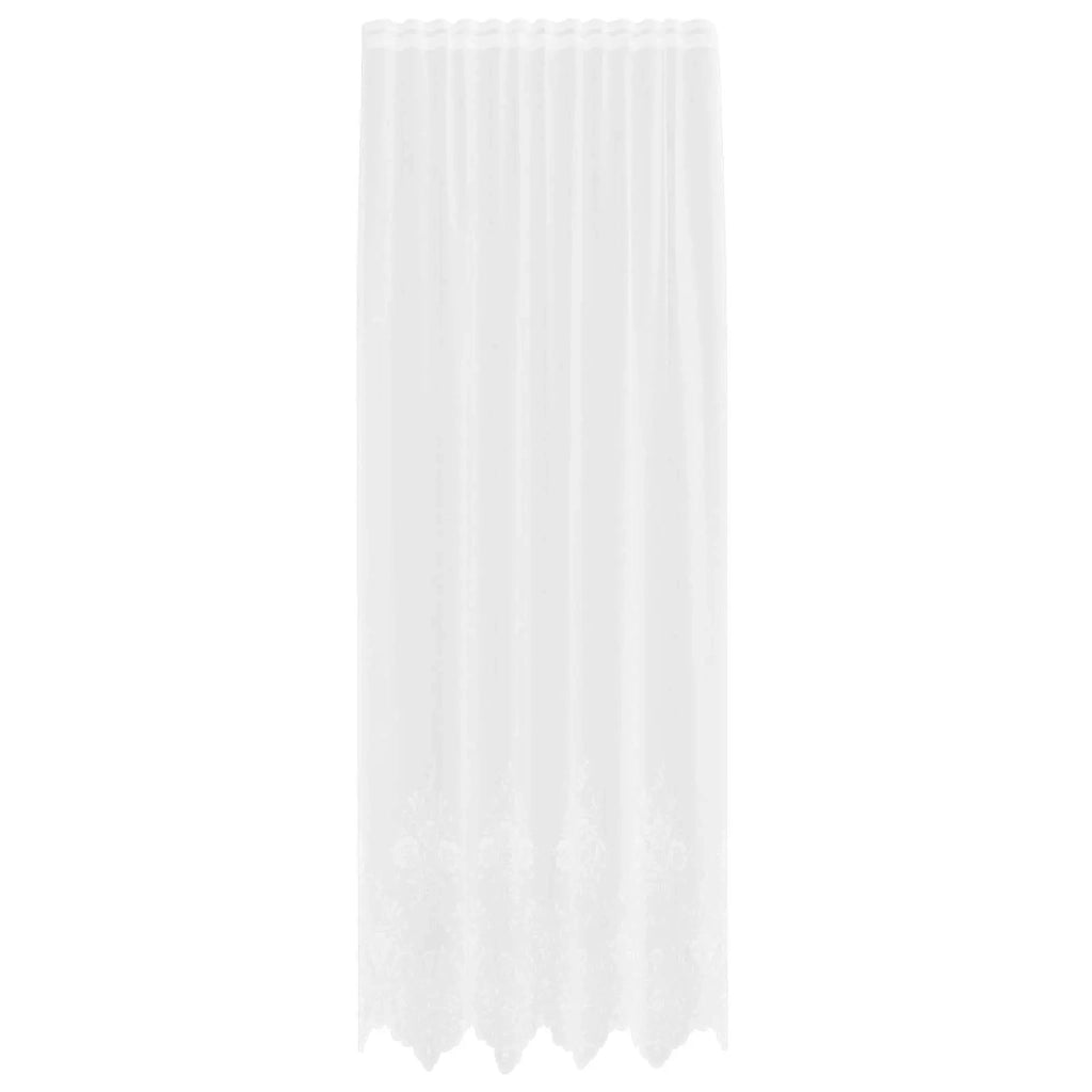 Tenda in Pizzo con tende Bianco 300 x 150 cm Poliestere 4107760