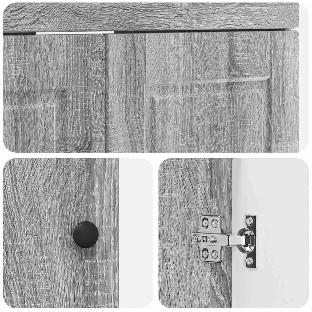 Set di mobili per il bagno Sonoma grigio 56 x 37,5 x 81 cm 3404130