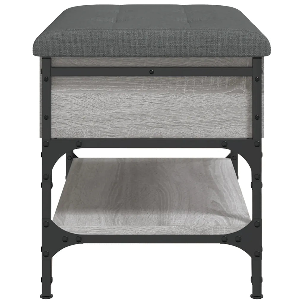 Panca Porta Scarpe-Sgabello-Panca Scarpiera Grigio Sonoma 62x42x45 cm Legno Multistrato