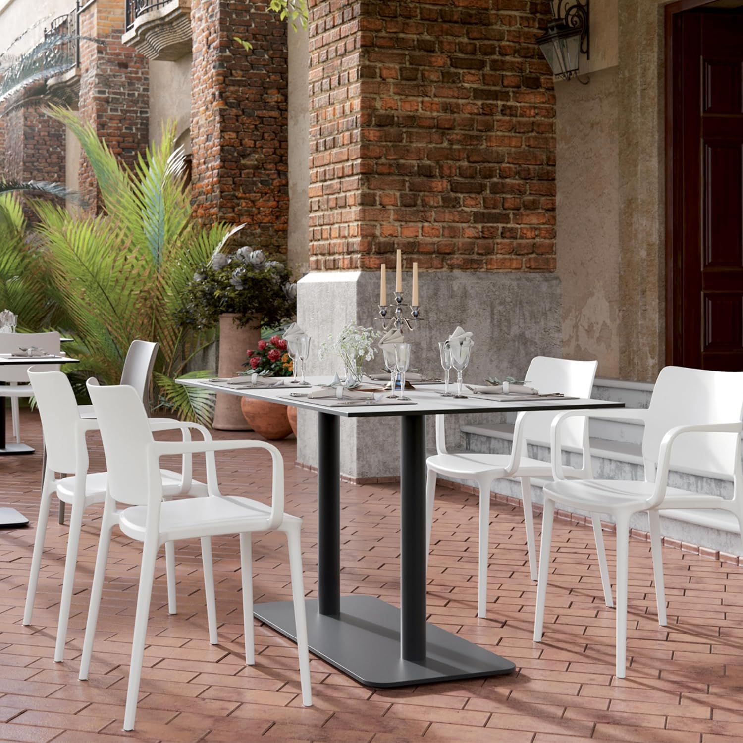 SEDIA IN POLIPROPILENE 'VOLGA ARMCHAIR' bianca  - BICA