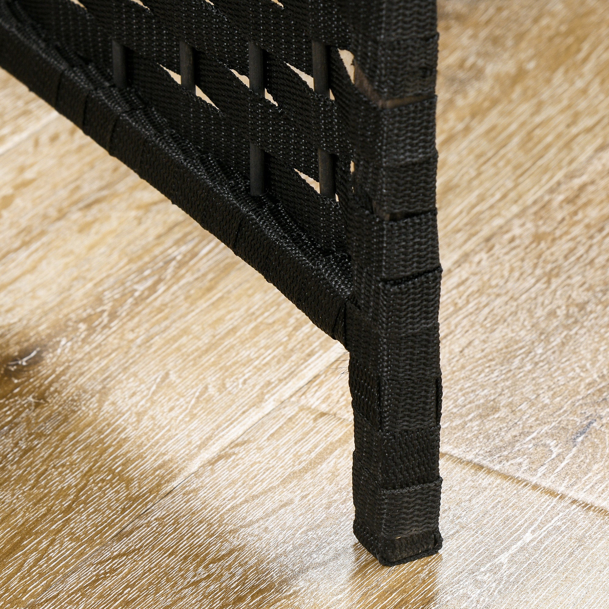 Paravento Divisorio da Interni Pieghevole a 6 Pannelli Intrecciato 240x170 cm in Polipropilene Nero