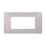 Placca Plastica Serie Starlight 4P Colore Bianco Compatibile Con Vimar Plana