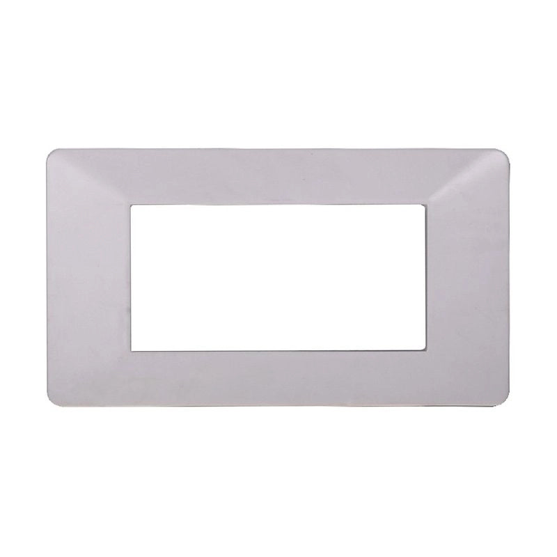 Placca Plastica Serie Starlight 4P Colore Bianco Compatibile Con Vimar Plana