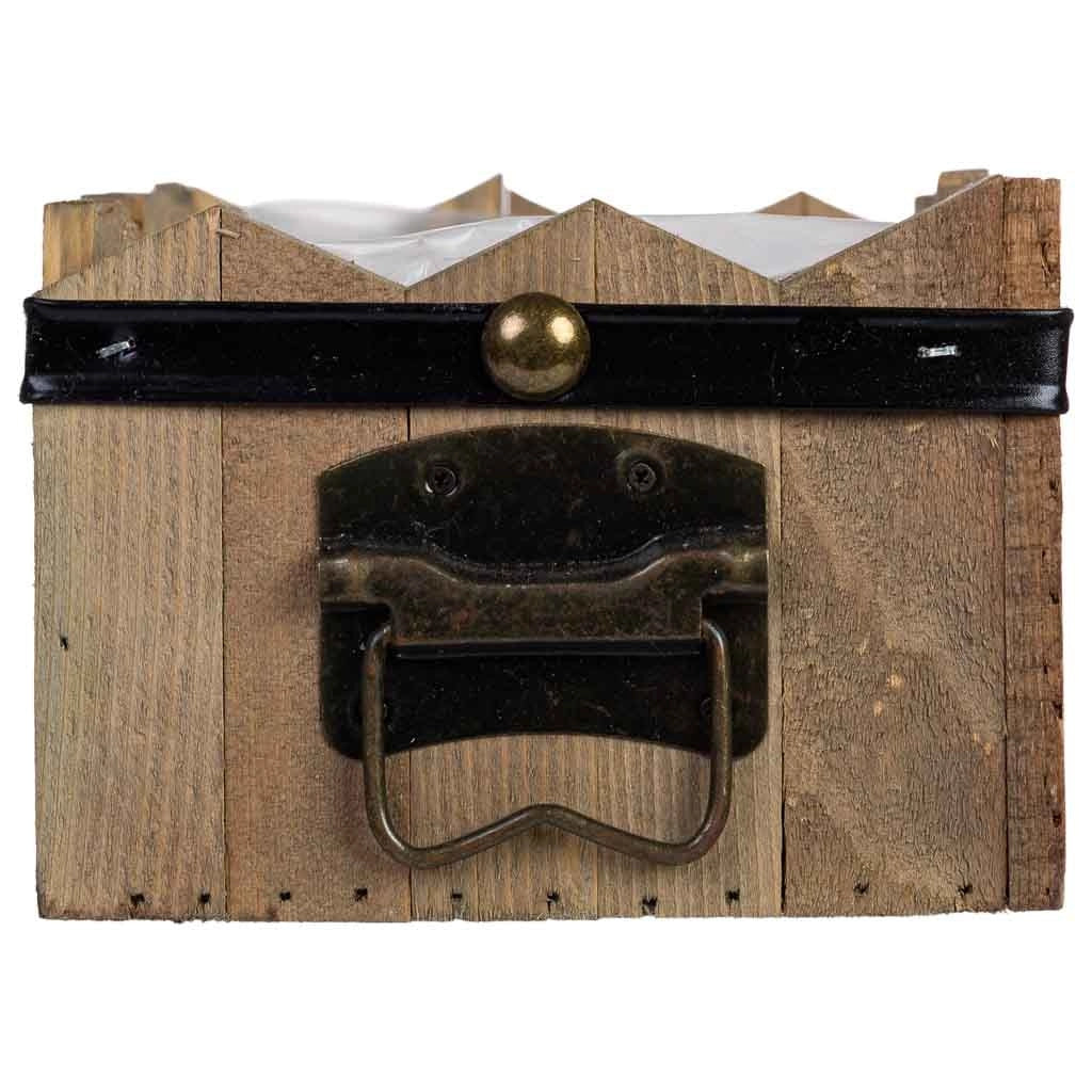 Cesto rettangolare in legno blu 24x15x9/10,5h cm