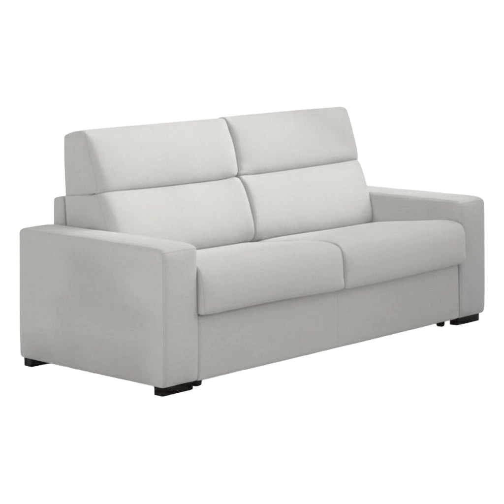 Letino, Divano Fisso 2 Posti Sfoderabile Made in Italy, 200x95x100h cm Grigio Chiaro