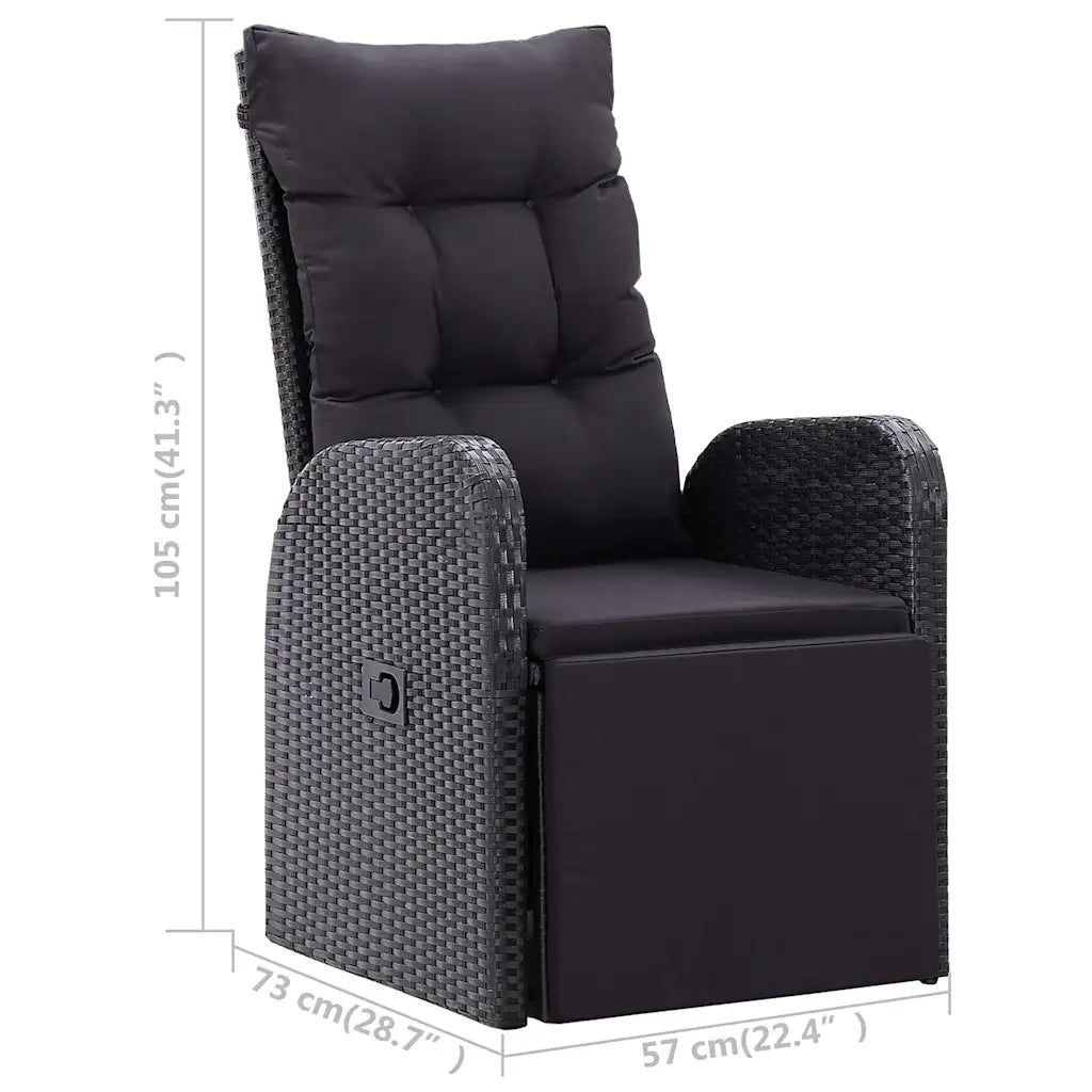 Set da Pranzo da Giardino 7 pz Nero cod mxl 51376