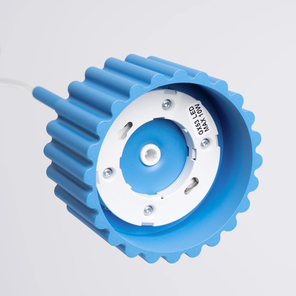Lampada a sospensione AURA 1 azzurro Gx53