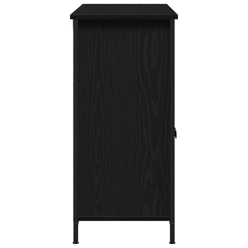 Credenza-Buffet-Armadio da cucina Rovere Nero 100 x 35 x 75 cm