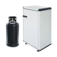 MOBILE PORTA BOMBOLE GAS IN PVC GRIGIO A 1 ANTA CON MANIGLIA E PIEDI ANTISCIVOLO - CM 59x92x39  - CON RIPIANO ALL'INTERNO  - GRA