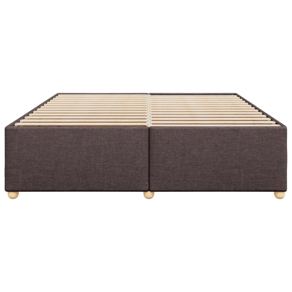 Giroletto senza Materasso Marrone Scuro 200x200 cm in Tessuto