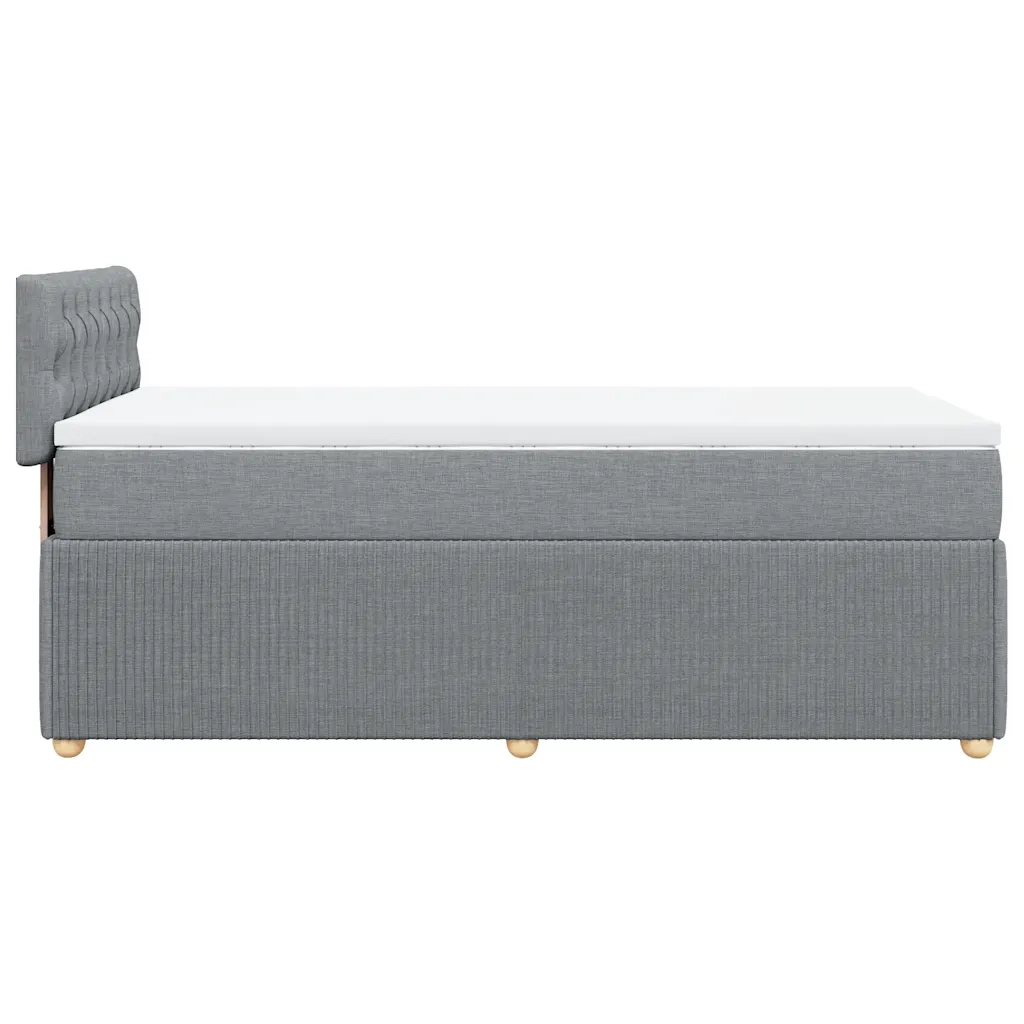 Giroletto a Molle con Materasso Grigio Chiaro 90x200 cm Tessuto 3289646