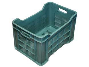 CESTA ORTOFRUTTA TUTTA FORATA VERDE- - cm.51x35x31h. (bancale pz 90)