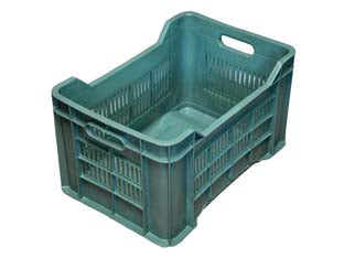 CESTA ORTOFRUTTA SEMI FORATA VERDE- - cm.51x35x31h (bancale pz 90) - 3 pezzi